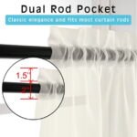 OVZME Sheer Curtains 120" Extra Long, 2 Pieces, Rod Pocket Top Soft Voile Texture Window Draperies Lightweight & Airy Panels for Wedding Arch/Bedroom, 84" Wide Total, Each 42W x...