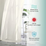 OVZME Sheer Curtains 120" Extra Long, 2 Pieces, Rod Pocket Top Soft Voile Texture Window Draperies Lightweight & Airy Panels for Wedding Arch/Bedroom, 84" Wide Total, Each 42W x...