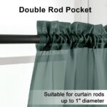 OVZME Sheer Curtains 120" Extra Long, 2 Pieces, Rod Pocket Top Soft Voile Texture Window Draperies Lightweight & Airy Panels for Wedding Arch, 84" Wide Total, Each 42W x 120L...