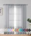 OVZME Sheer Window Curtain Panels 72 inches Length 2 Pieces, Voile Top Dual Rod Pockets Light Filtering Airy Trendy Drapes Window Treatment for Living Room/ Kid's Room/Bedroom,...