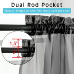 OVZME Sheer Window Curtain Panels 72 inches Length, 2 Pieces, Voile Top Dual Rod Pockets Light Filtering Airy Trendy Drapes Window Treatment for Living Room/ Kid's Room/Bedroom,...