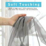 OVZME Sheer Window Curtains 72 inch Length 2 Pcs- Rod Pocket Living Room Curtain Panels Voile Textured Soft and Lightweight Window Treatments for Bedroom Decor, 42W x 72L...