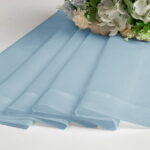 OVZME Sky Blue Window Sheer Curtains Tiers 36 Inch Length, Top Dual Rod Pocket Short Voile Sheer Window Curtians for Small Window Bathroom Cafe Living Room Farmhouse, 2PCS 42W x...