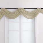 OVZME Taupe Sheer Extra Long Curtains 216 Inch Length, Rod Pocket Window Scarf Backdrop for Party, 1PC, 42 x 216 Inch, Taupe