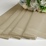 OVZME Taupe Sheer Extra Long Curtains 216 Inch Length, Rod Pocket Window Scarf Backdrop for Party, 1PC, 42 x 216 Inch, Taupe