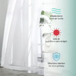 OVZME White Sheer Scarf Valances for Windows 216 inch Extra Long, Window Scarf Drapes Rod Pocket Backdrop for Wedding Arch Draping/Party/Canopy Bed/Living Room, 1PC, 42 inch...