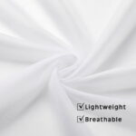 OVZME White Sheer Scarf Valances for Windows 216 inch Extra Long, Window Scarf Drapes Rod Pocket Backdrop for Wedding Arch Draping/Party/Canopy Bed/Living Room, 1PC, 42 inch...