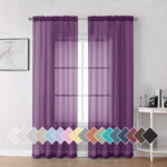OVZME Window Sheer Curtains 84 inch Lengh 2 Panels for Living Room Privacy Semi Sheer Window Drapes for Bedroom Photography Backdrop Bathroom Home Office, 42W x 84L inches,...