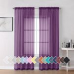OVZME Window Sheer Curtains 84 inch Lengh 2 Panels for Living Room Privacy Semi Sheer Window Drapes for Bedroom Photography Backdrop Bathroom Home Office, 42W x 84L inches,...