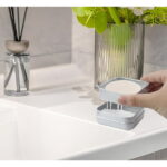 Pack of 2 Soap Boxes with Removable Draining Rack, Dingrich Aluminium Soap Box Square Soap Dish, Soap Container and Soap Bag for Home Bathroom Gym Travel Camping Hotel (3.1 x...