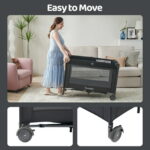 Pamo Babe 4-in-1 Baby Playard with Bassinet & Changing Table for Newborn