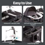 Pamo Babe 4-in-1 Baby Playard with Bassinet & Changing Table for Newborn