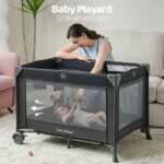 Pamo Babe 4-in-1 Baby Playard with Bassinet & Changing Table for Newborn