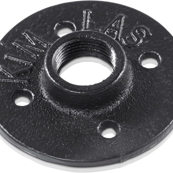 Pamo Industrial Steel Pipe Fitting for DIY Clothing Rack Project - 3/4" Flanges - Pipe Shelving Vintage Style