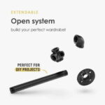 Pamo Industrial Steel Pipe Fitting for DIY Clothing Rack Project - 3/4" Flanges - Pipe Shelving Vintage Style