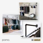 Pamo Industrial Steel Pipe Fitting for DIY Clothing Rack Project - 3/4" Flanges - Pipe Shelving Vintage Style