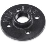 Pamo Industrial Steel Pipe Fitting for DIY Clothing Rack Project - 3/4" Flanges - Pipe Shelving Vintage Style
