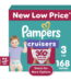 Pampers Cruisers 360 Baby Diapers Size 3, 168 Count (Select for More Options)