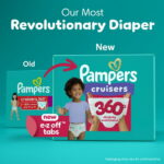 Pampers Cruisers 360 Baby Diapers Size 4, 21 Count (Select for More Options)