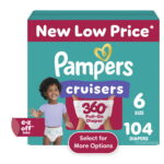 Pampers Cruisers 360 Baby Diapers Size 6, 104 Count (Select for More Options)