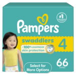 Pampers Swaddlers Diapers, Size 4, 66 Count (Select for More Options)