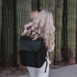 Paperclip Willow Diaper Bag Backpack with Fold-Out Changing Station, Eco-Friendly, Forest Black