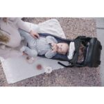 Paperclip Willow Diaper Bag Backpack with Fold-Out Changing Station, Eco-Friendly, Forest Black