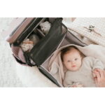 Paperclip Willow Diaper Bag Backpack with Fold-Out Changing Station, Baked Oak Brown