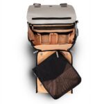 Paperclip Willow Diaper Bag Backpack with Fold-Out Changing Station, Mushroom Beige