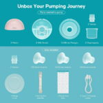 Paruu Wearable Breast Pump Hands-Free, Portable Breast Pump,Electric Breast Pump with 4 Modes & 9 Levels, 2 Pack