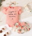 PatPat 3pcs Baby Girl 95% Cotton Short-Sleeve Letter Print Romper & Floral Print Layered Ruffled Shorts & Headband Set,0-18 Month