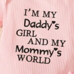 PatPat 3pcs Baby Girl 95% Cotton Short-Sleeve Letter Print Romper & Floral Print Layered Ruffled Shorts & Headband Set,0-18 Month