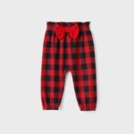 PatPat Baby Girl Christmas Outfit Long Sleeve My First Christmas Reindeer Romper Plaid Pants Headband Set Winter Clothes 6-9 Months