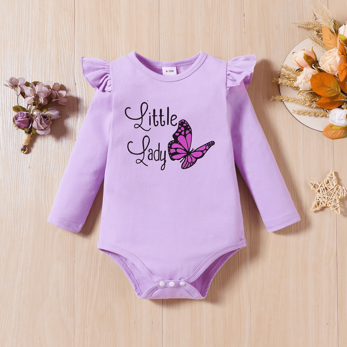 PatPat Baby Girl Clothes 3pcs Ladybug Letter Print Romper and Bowknot Trousers with Headband Set