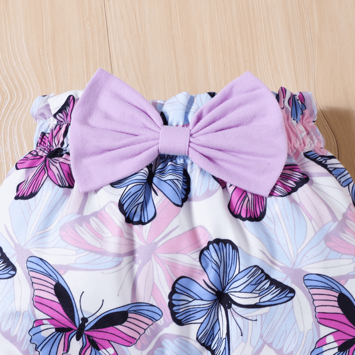 PatPat Baby Girl Clothes 3pcs Ladybug Letter Print Romper and Bowknot Trousers with Headband Set
