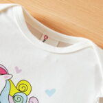 PatPat Baby Girl Clothes Long Sleeve Romper Unicorn Print Pants Headband Outfit Set Birthday Gift Newborn Infant Girl Clothes 12-18 Months