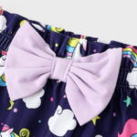 PatPat Baby Girl Clothes Long Sleeve Romper Unicorn Print Pants Headband Outfit Set Birthday Gift Newborn Infant Girl Clothes 12-18 Months