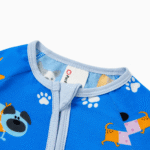 PatPat Baby Pajamas Newborn Boy Bodysuit Viscose from Bamboo Footless Zip Bodysuits Baby Sleep N Play Pajamas for Boys and Girls Gift 2Pack,3-6 Months