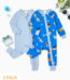 PatPat Baby Pajamas Newborn Boy Bodysuit Viscose from Bamboo Footless Zip Bodysuits Baby Sleep N Play Pajamas for Boys and Girls Gift 2Pack,3-6 Months