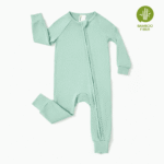 PatPat Baby Pajamas Viscose from Bamboo Footless Zip Bodysuits Baby Sleep N Play Pajamas for Boys and Girls 2Pack,0-24 Months
