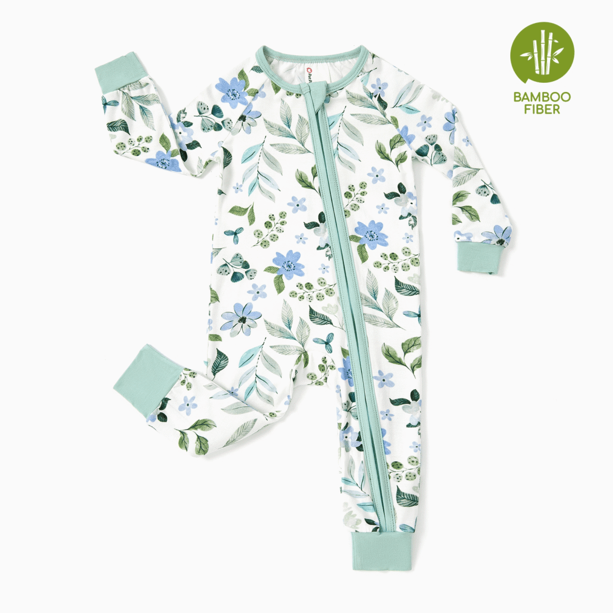 PatPat Baby Pajamas Viscose from Bamboo Footless Zip Bodysuits Baby Sleep N Play Pajamas for Boys and Girls 2Pack,0-24 Months