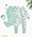 PatPat Baby Pajamas Viscose from Bamboo Footless Zip Bodysuits Baby Sleep N Play Pajamas for Boys and Girls 2Pack,0-24 Months