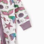 PatPat Bamboo Baby Pajamas Baby Girl Gifts Snug Fit Zipper Long-Sleeved Baby Bodysuits Sleepwear,2Pack,0-24 Months