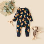 PatPat Bamboo Baby Pajamas Baby Girl Gifts Snug Fit Zipper Long-Sleeved Baby Bodysuits Sleepwear,2Pack,0-24 Months
