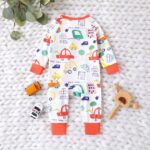 PatPat Bamboo Baby Pajamas Baby Girl Gifts Snug Fit Zipper Long-Sleeved Baby Bodysuits Sleepwear,2Pack,0-24 Months