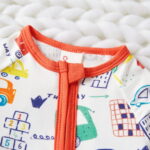 PatPat Bamboo Baby Pajamas Baby Girl Gifts Snug Fit Zipper Long-Sleeved Baby Bodysuits Sleepwear,2Pack,0-24 Months