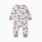 PatPat Bamboo Baby Pajamas Baby Girl Gifts Snug Fit Zipper Long-Sleeved Baby Bodysuits Sleepwear,2Pack,0-24 Months