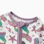 PatPat Bamboo Baby Pajamas Baby Girl Gifts Snug Fit Zipper Long-Sleeved Baby Bodysuits Sleepwear,2Pack,0-24 Months