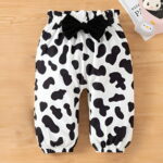 PatPat Newborn Baby Girl Clothes Long Sleeve Romper Bodysuit and Pants Outfit Set, 6-9 Months