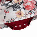 PatPat Ribbed Floral Baby Romper Dress Long Sleeve,Long Sleeve Bodysuits Infant Jumpsuit Clothes,0-18month